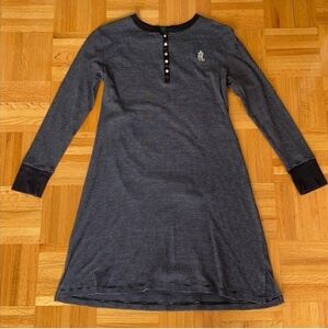 Ralph Lauren Long Sleeve Pin Stripped Black & White Jersey Dress